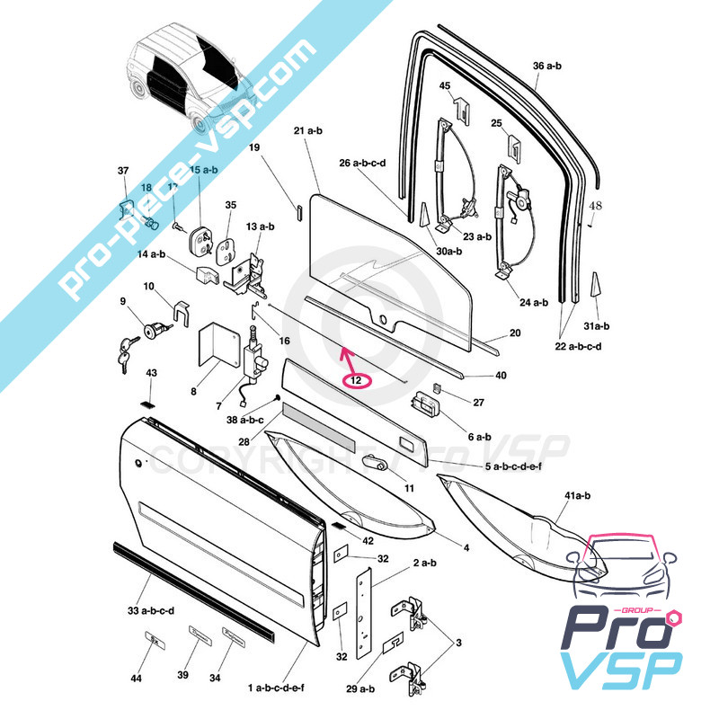 Câble de commande d'ouverture de porte