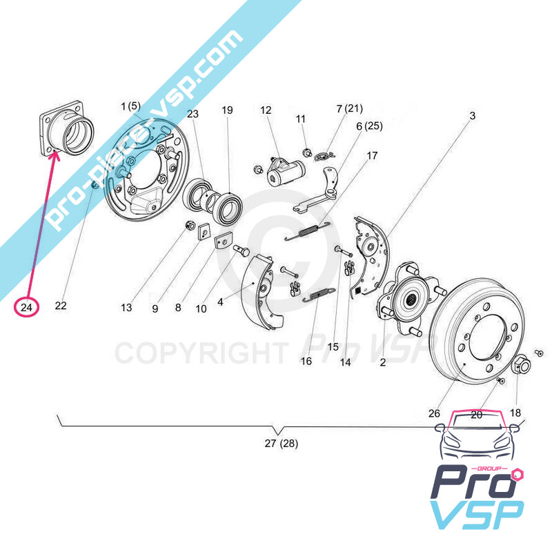 Rear wheel hub