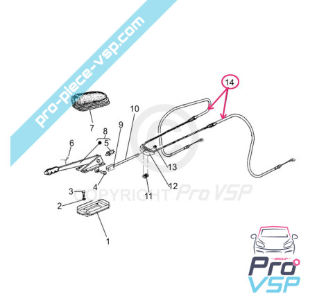 Hand brake cable