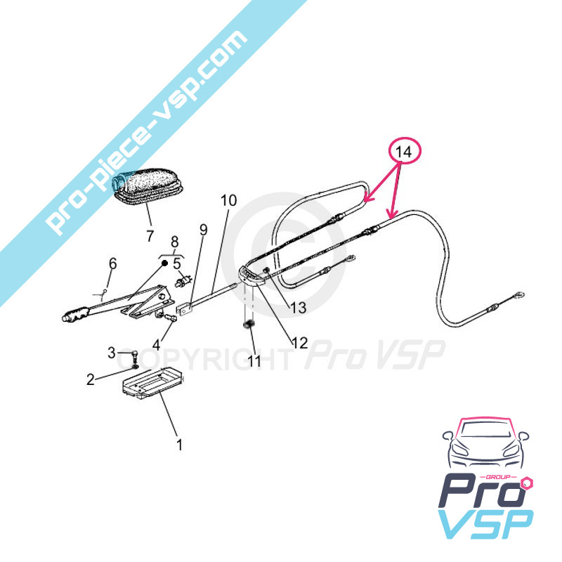 Hand brake cable