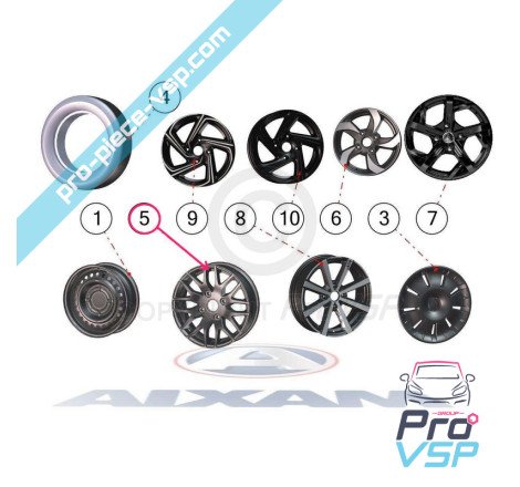 14-inch aluminum rim