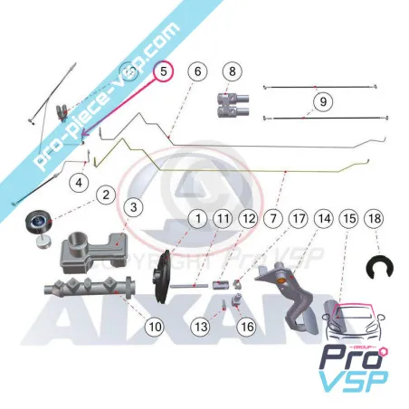 Front brake flexible right