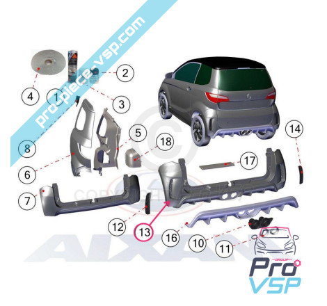 Original rear shock (Marine blue)