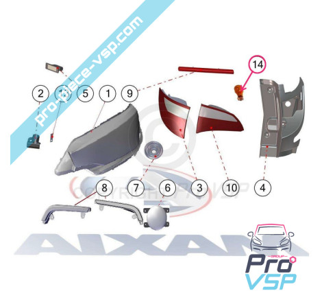 Rear flashing bulb