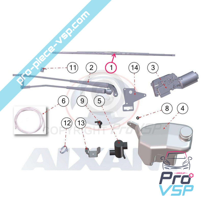 Front wiper blade