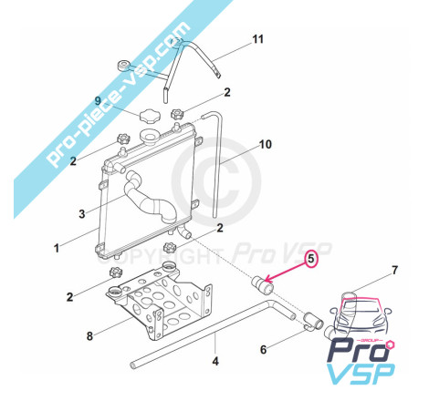 Lower radiator hose