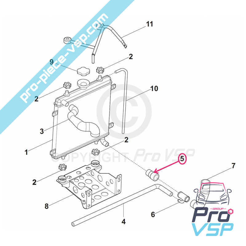 Lower radiator hose