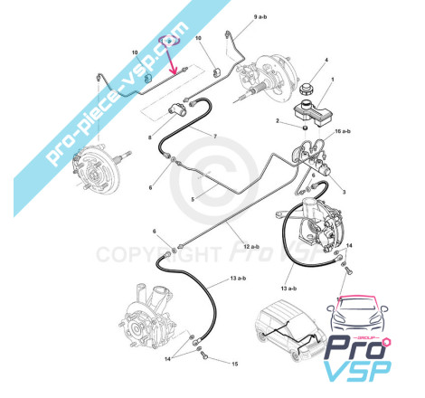 Right rear brake hose