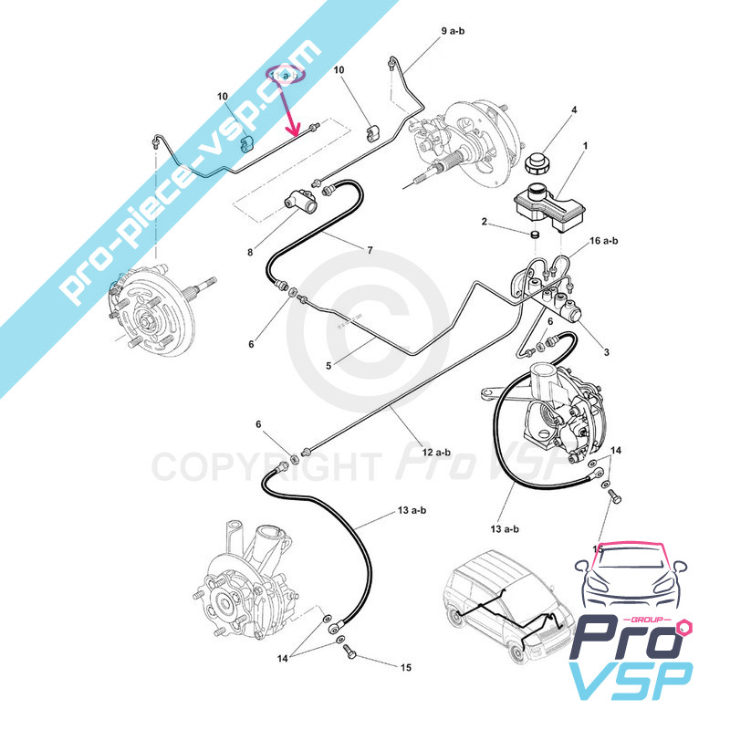 Right rear brake hose