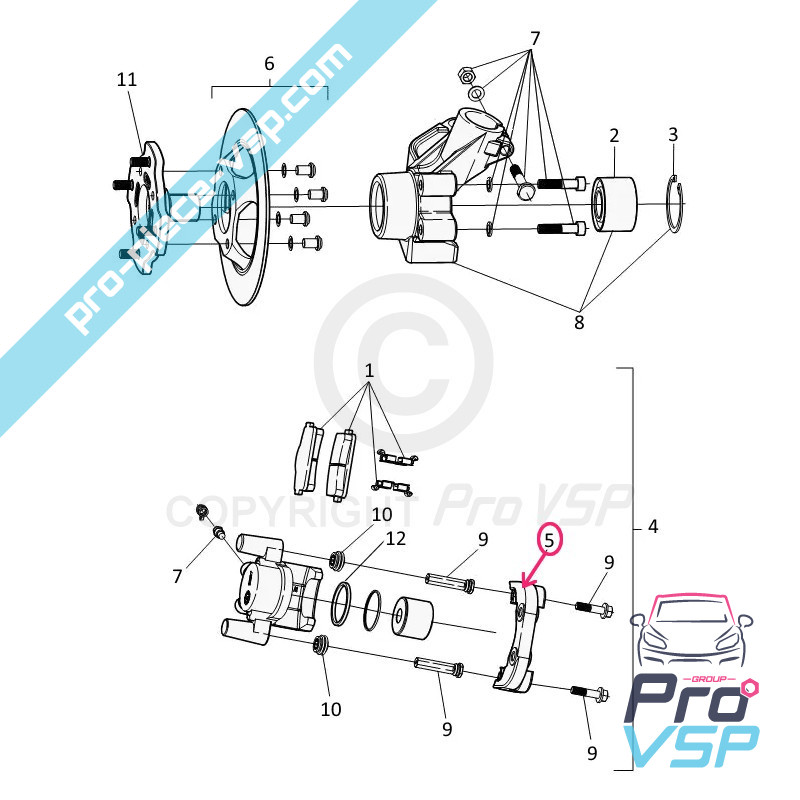 Front brake caliper holder