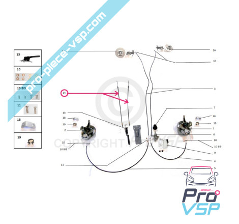 Handbrake cable