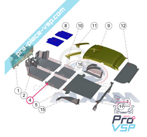 Asiento de alfombra