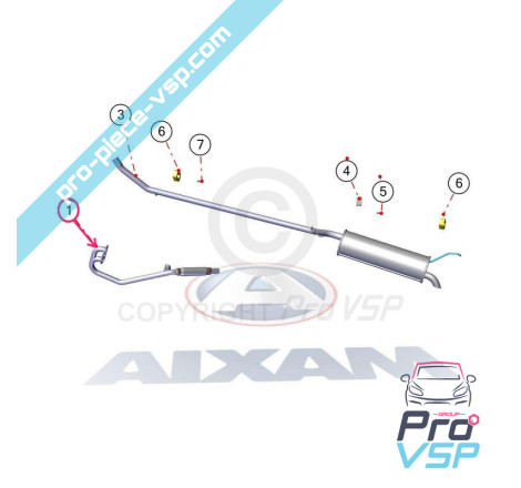 Colector de evacuare original cu flexibil
