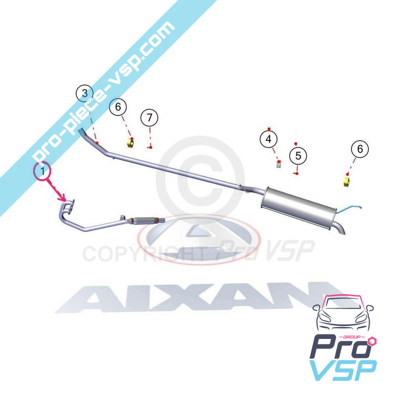 Colector de evacuare original cu flexibil