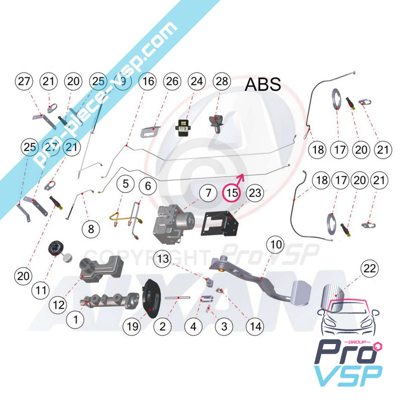 Right rear brake hose