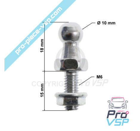 Cylinder mounting ball