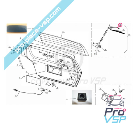 Rear wiper arm