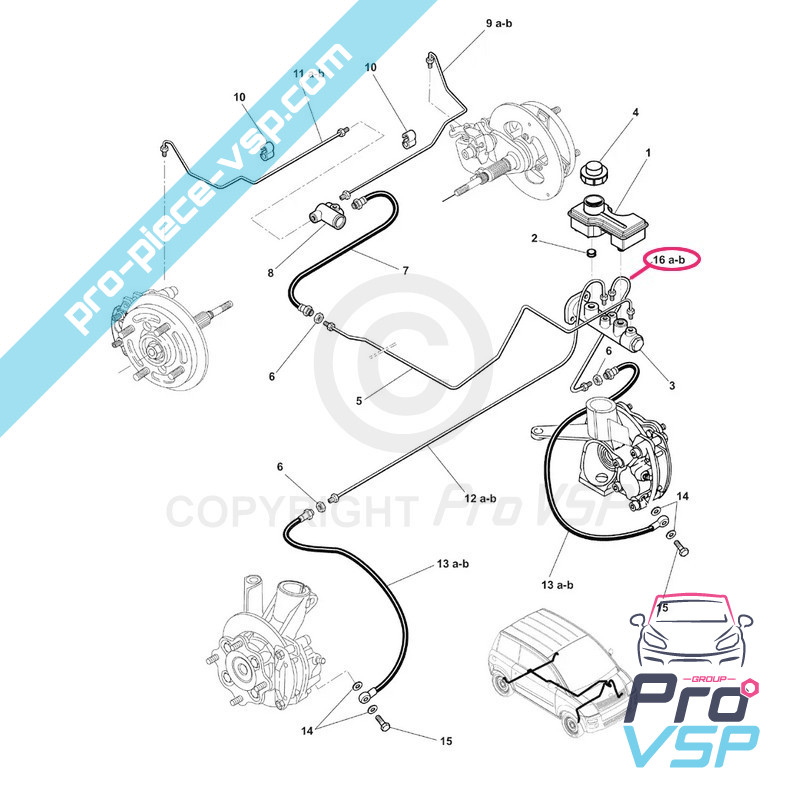 Front left brake hose