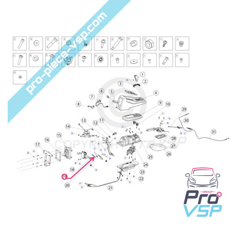 Kit de pedal de acero inoxidable