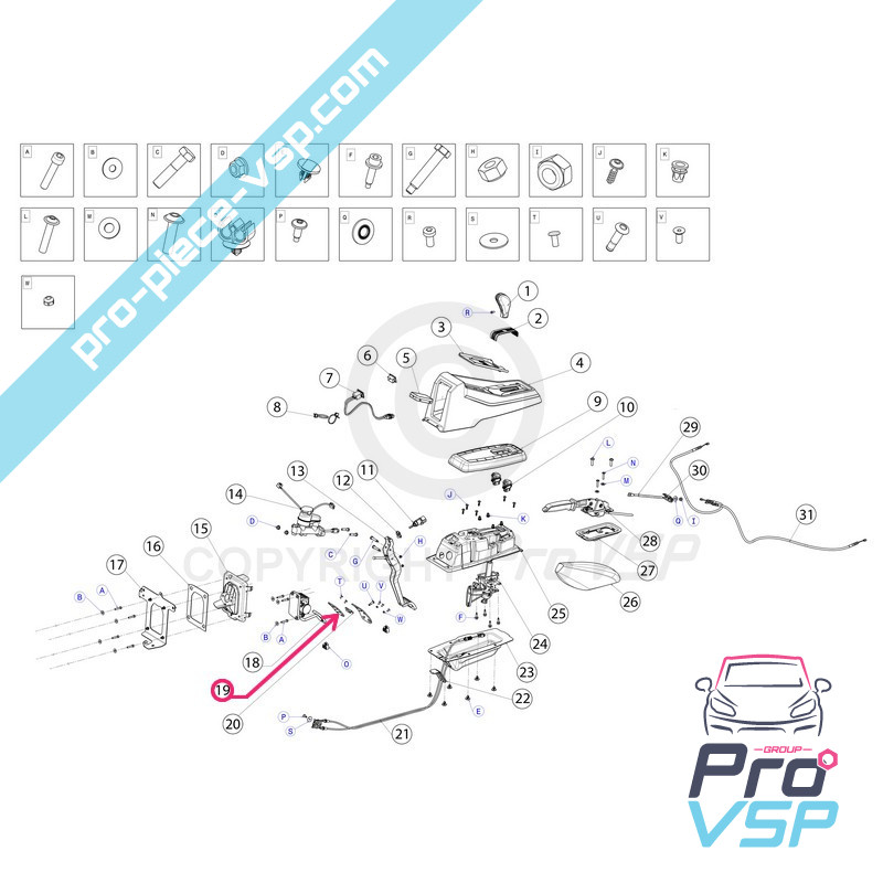 Kit de pedal de acero inoxidable