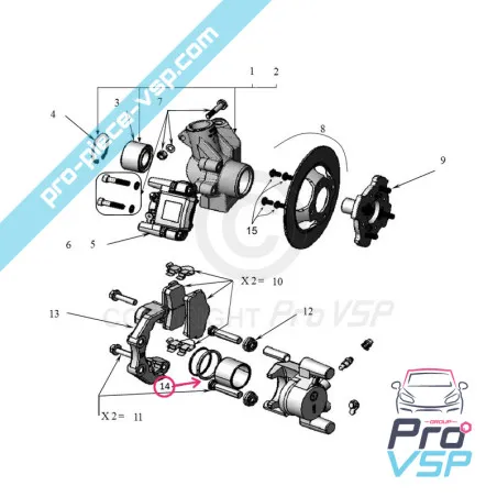 Front brake caliper piston seal