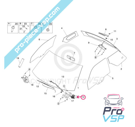 Front wiper motor