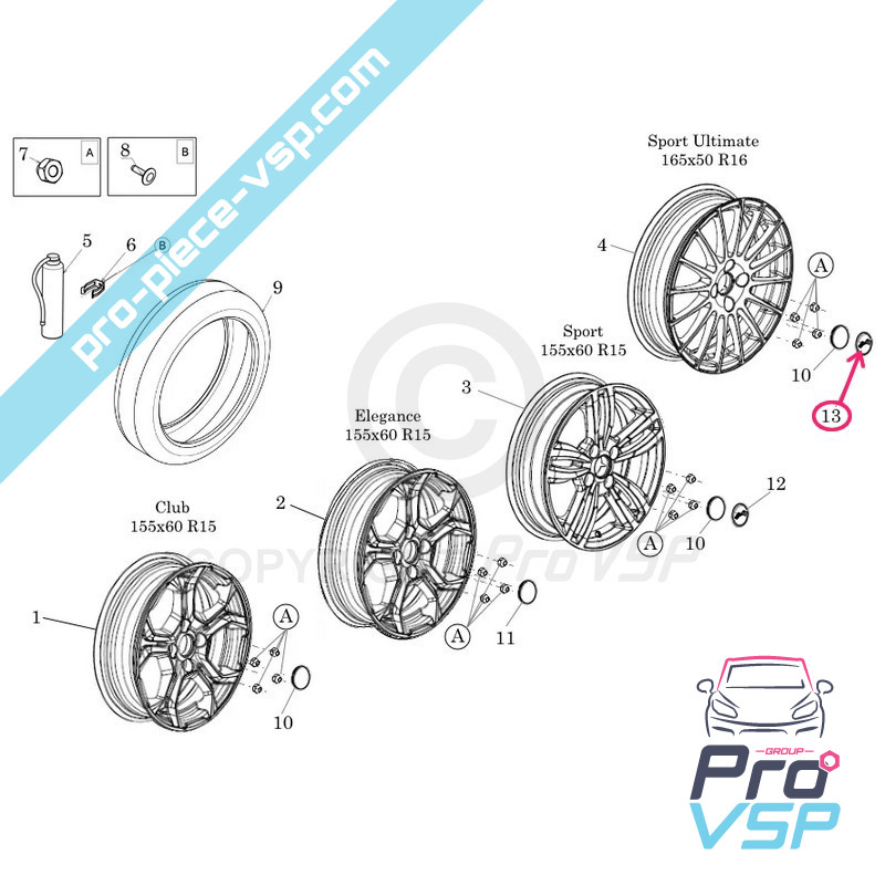 Wheel center adhesive