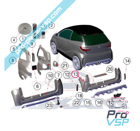 Original rear shock (black white)