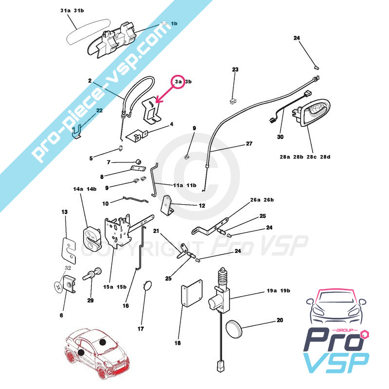 Door opening control cable