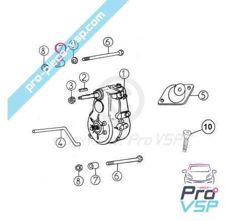 Gearbox attachment axle spacer