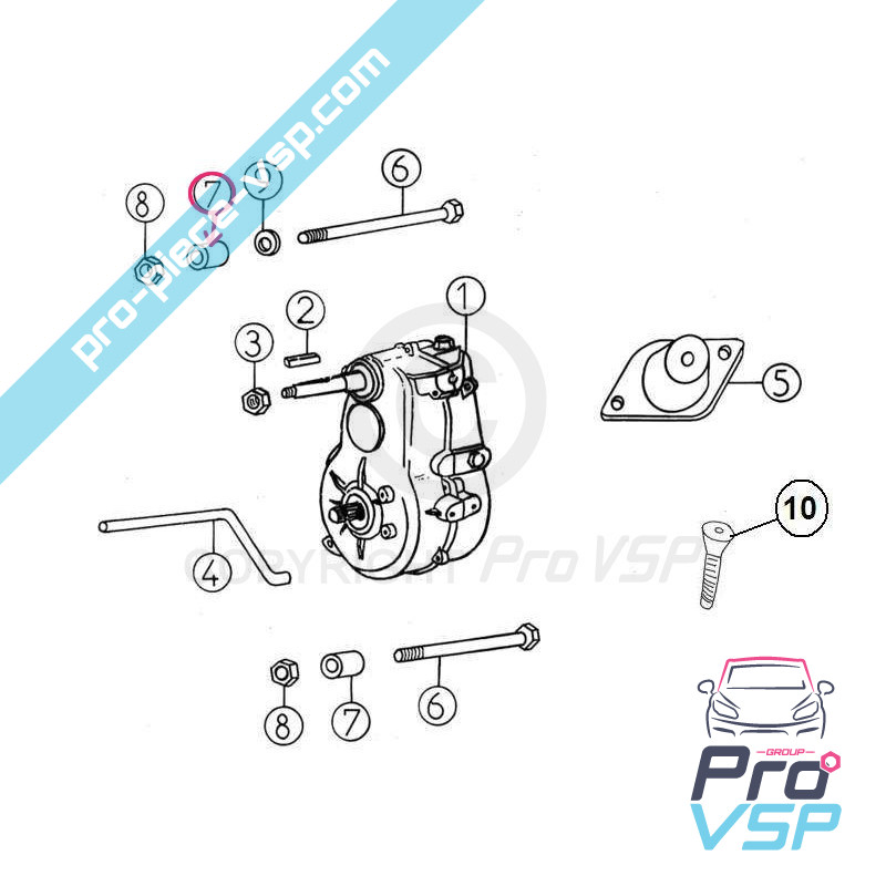 Gearbox attachment axle spacer