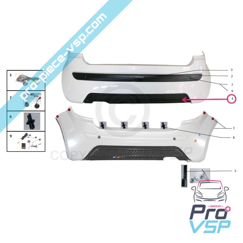 Rear bumper grill