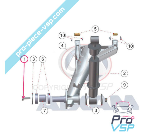 Rear arm screw