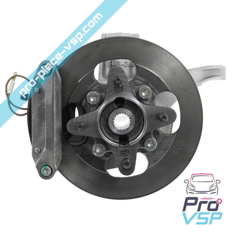 Complete left front hub