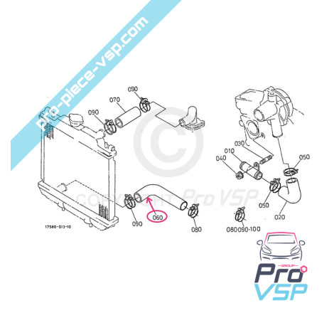 Lower radiator hose