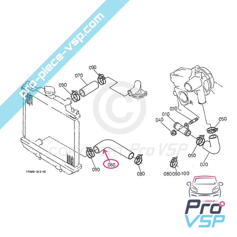 Lower radiator hose