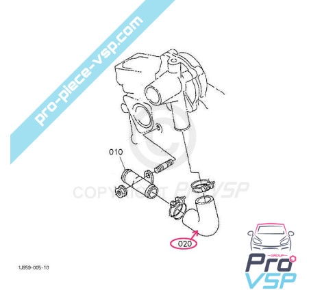 Lower water pump hose