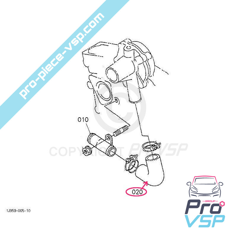 Lower water pump hose