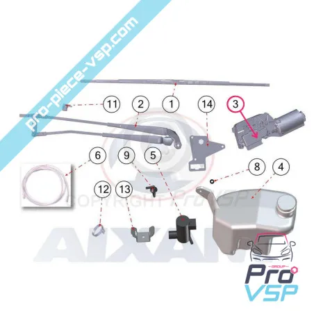 Motor stergator parbriz fata