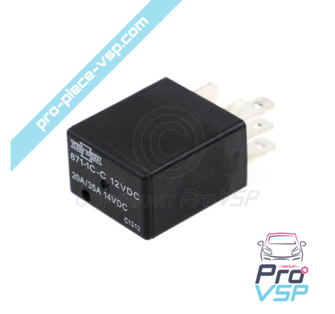 Relé preto de 5 pinos