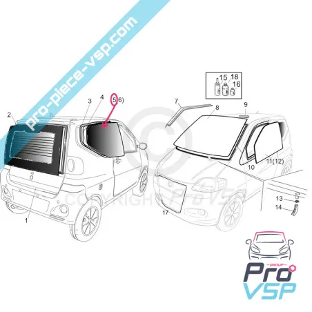 Custode de vidrio a la izquierda tintado