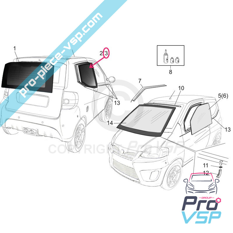 Custodice di vetro Left Tinted
