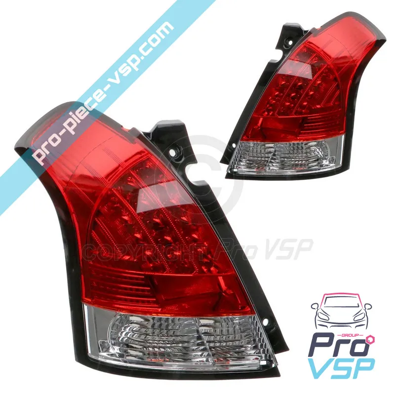 Feux arrière Tuning Dectane à led couleur rouge / chromé pour Bellier Jade