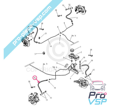 Front brake flexible right