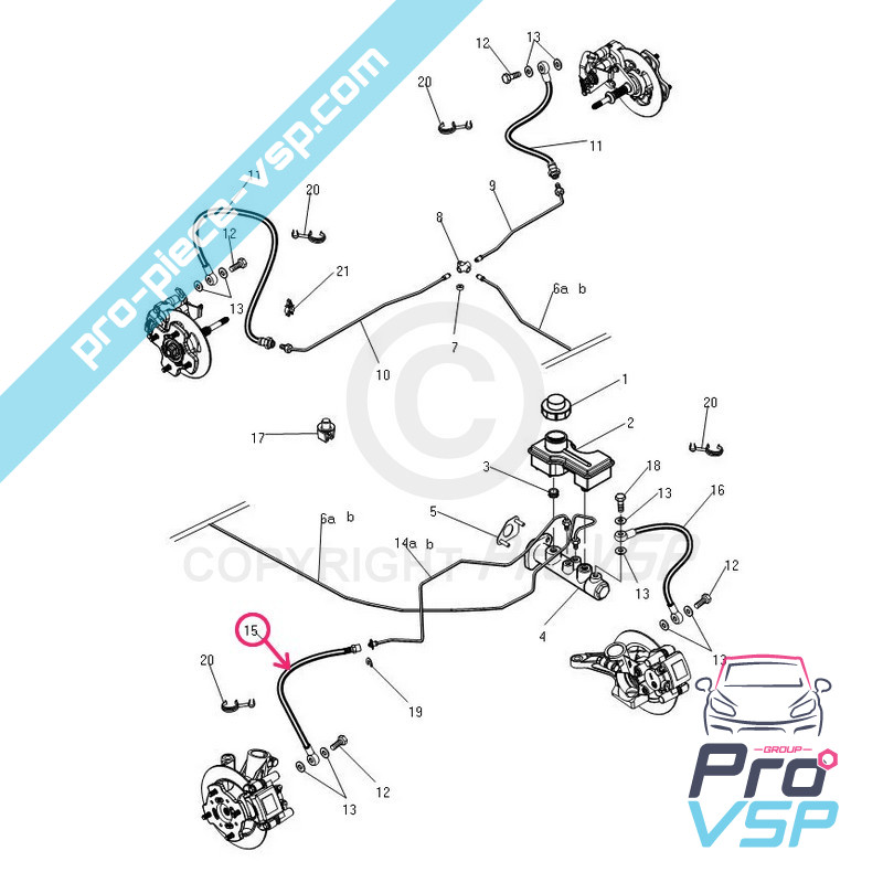 Front brake flexible right