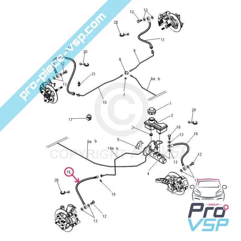 Front brake flexible right