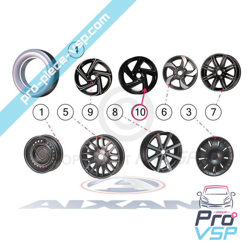 14-Zoll-Aluminium-Rand