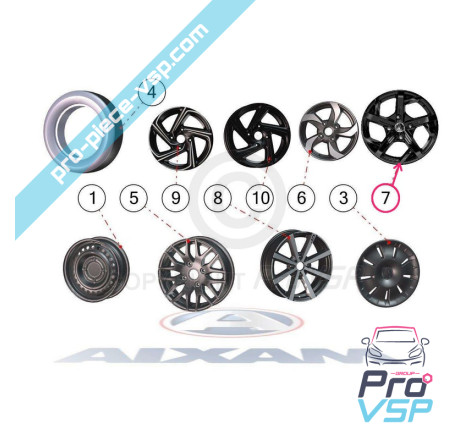 15 tuumaa Aluminium RIM