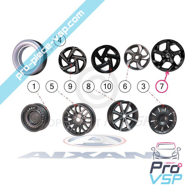 15 tuumaa Aluminium RIM