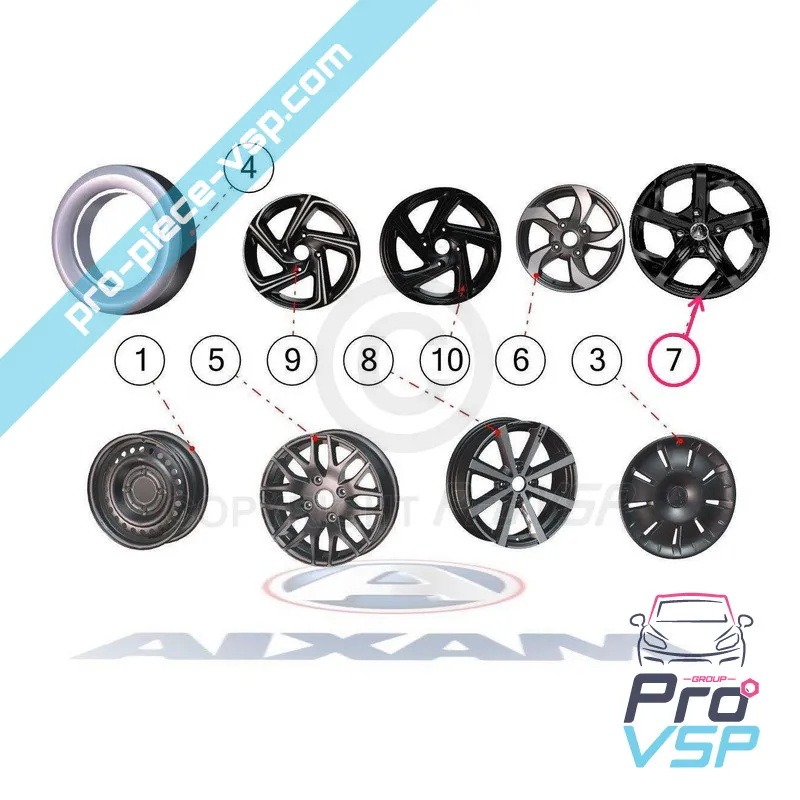 RIM DI ALLUMINIO DI 15 POLLICI